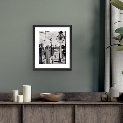 GAS STATION, TREMONT STREET, THE BRONX | Framed | Berenice Abbott