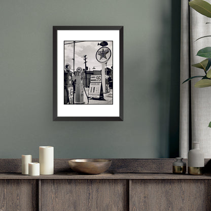 GAS STATION, TREMONT STREET, THE BRONX | Framed | Berenice Abbott
