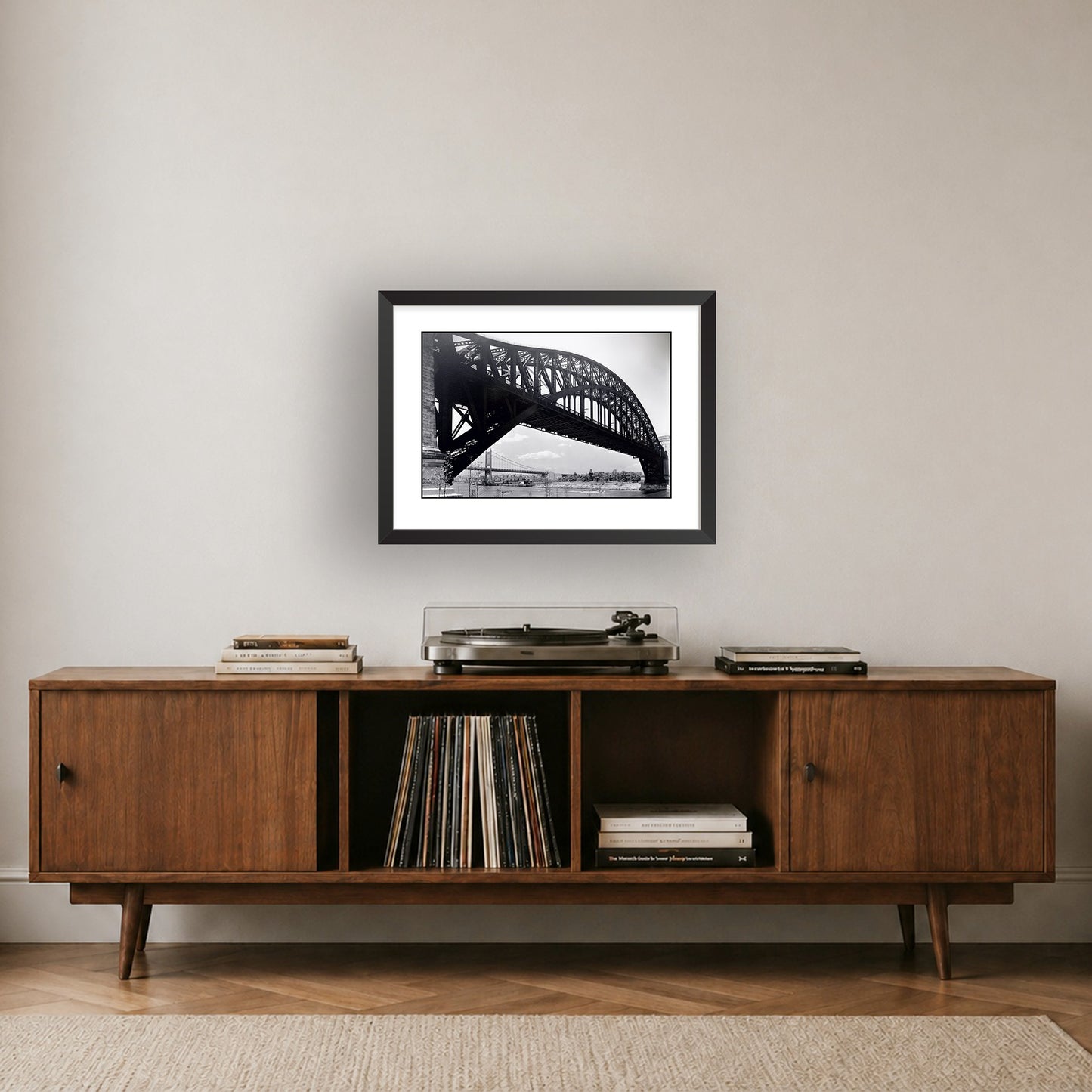 HELL GATE BRIDGE, FROM ASTORIA | Framed | Berenice Abbott