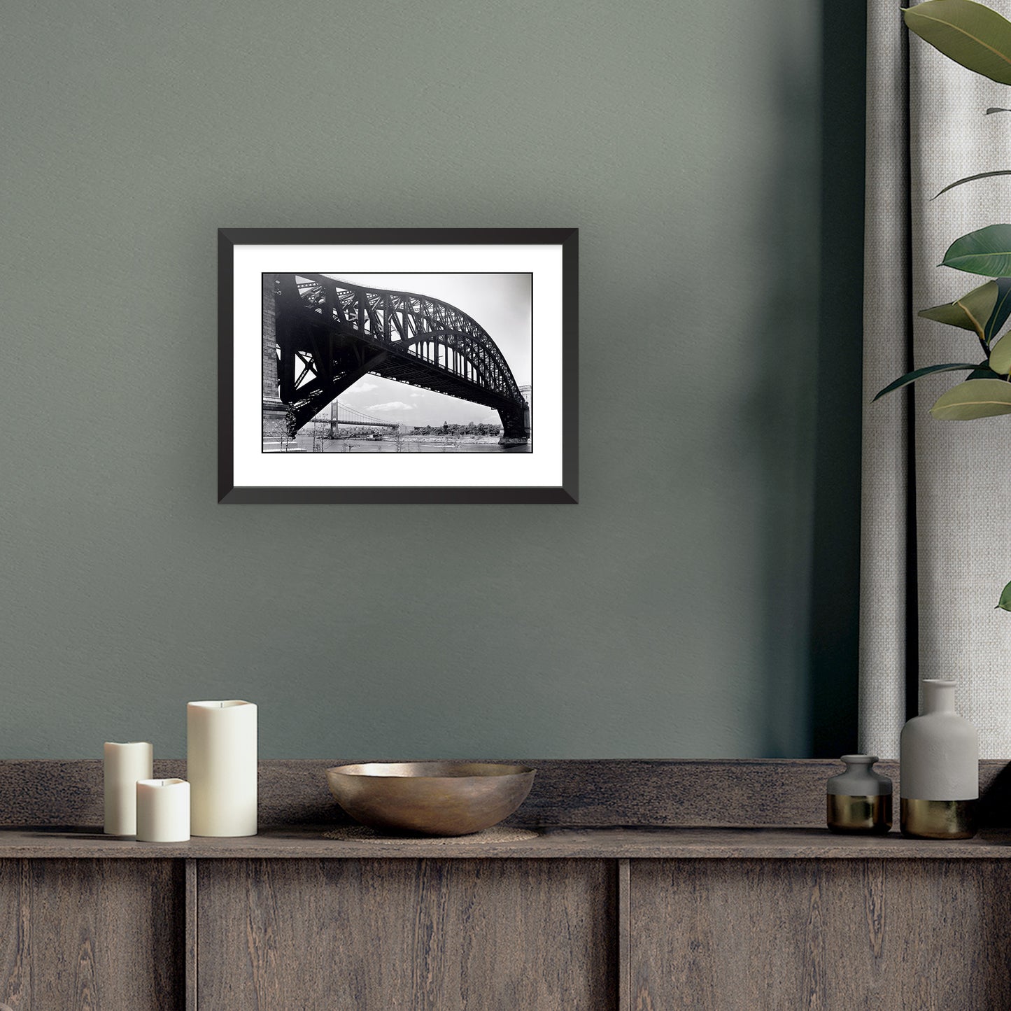 HELL GATE BRIDGE, FROM ASTORIA | Framed | Berenice Abbott