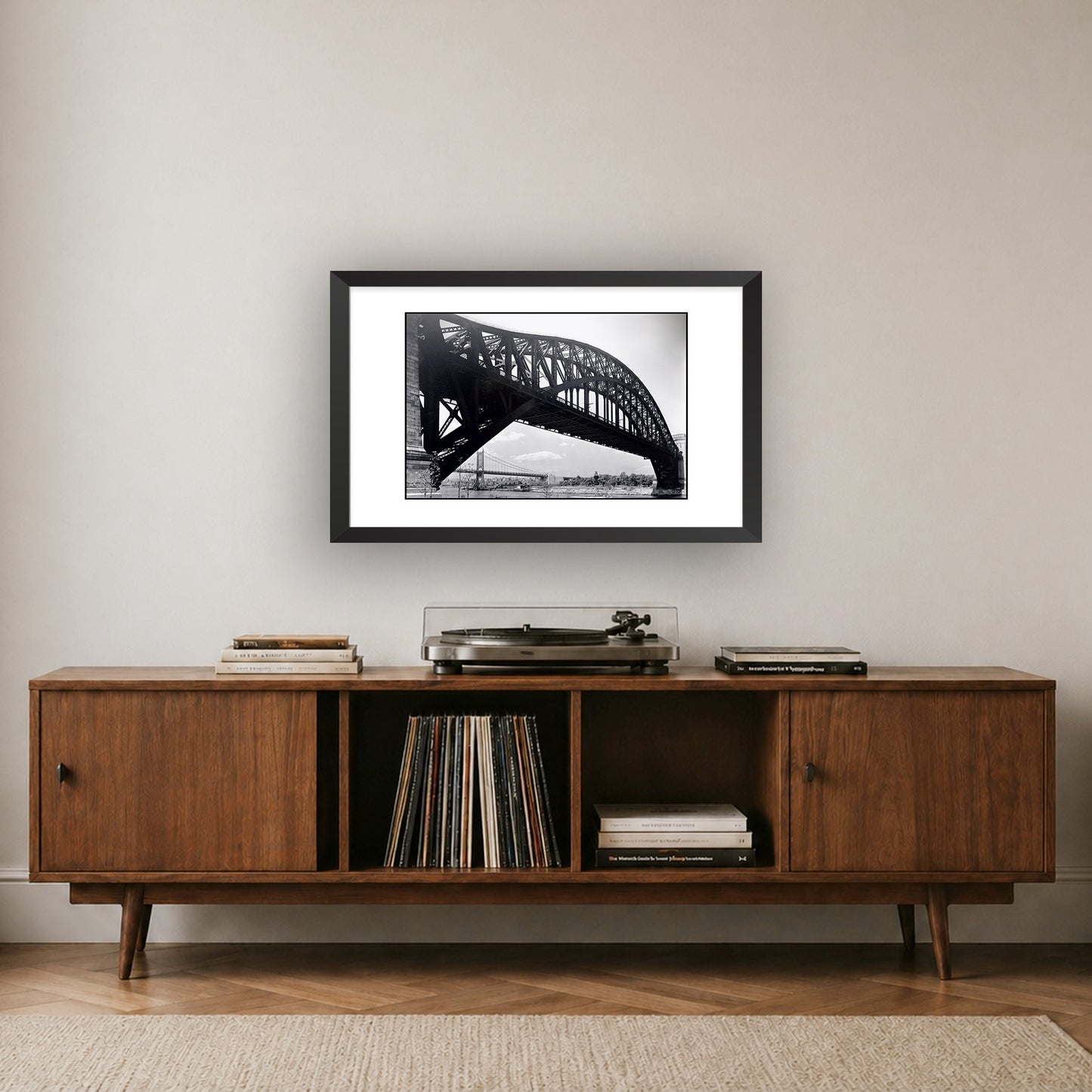HELL GATE BRIDGE, FROM ASTORIA | Framed | Berenice Abbott