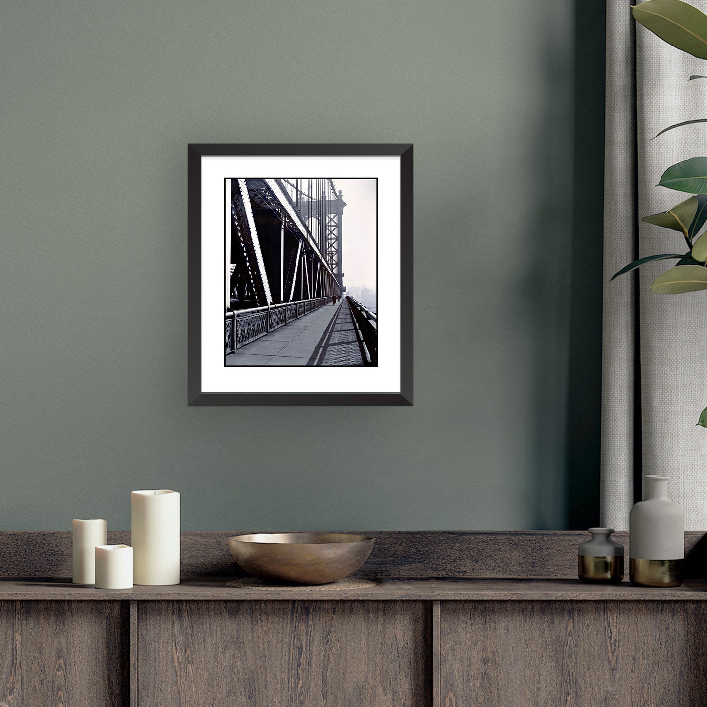 MANHATTAN BRIDGE, WALKWAY | Framed | Berenice Abbott
