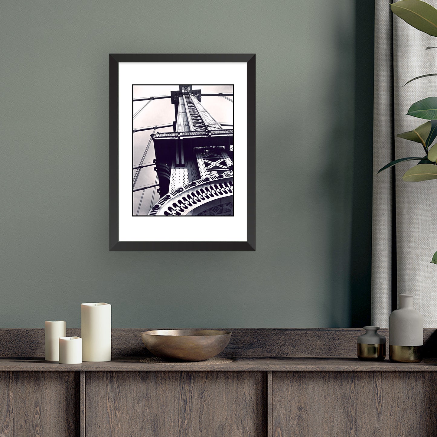 MANHATTAN BRIDGE, TOWER | Framed | Berenice Abbott