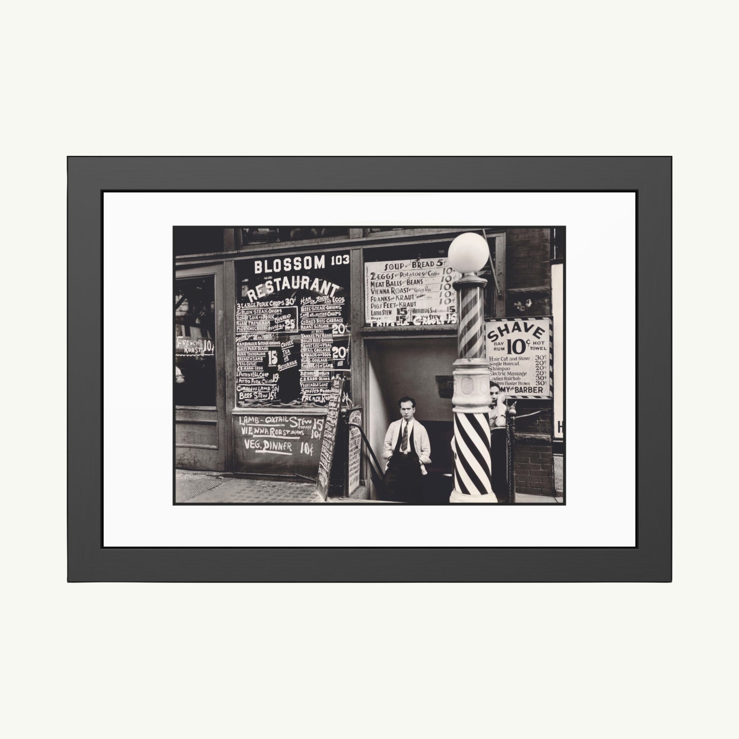 BLOSSOM RESTAURANT, 103 BOWERY | Framed | Berenice Abbott