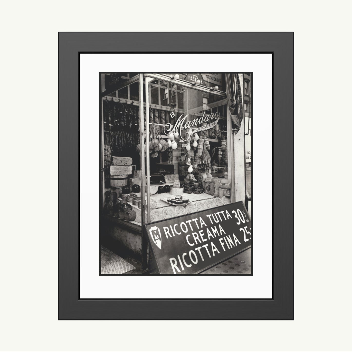 CHEESE STORE, 276 BLEEKER STREET | Framed | Berenice Abbott
