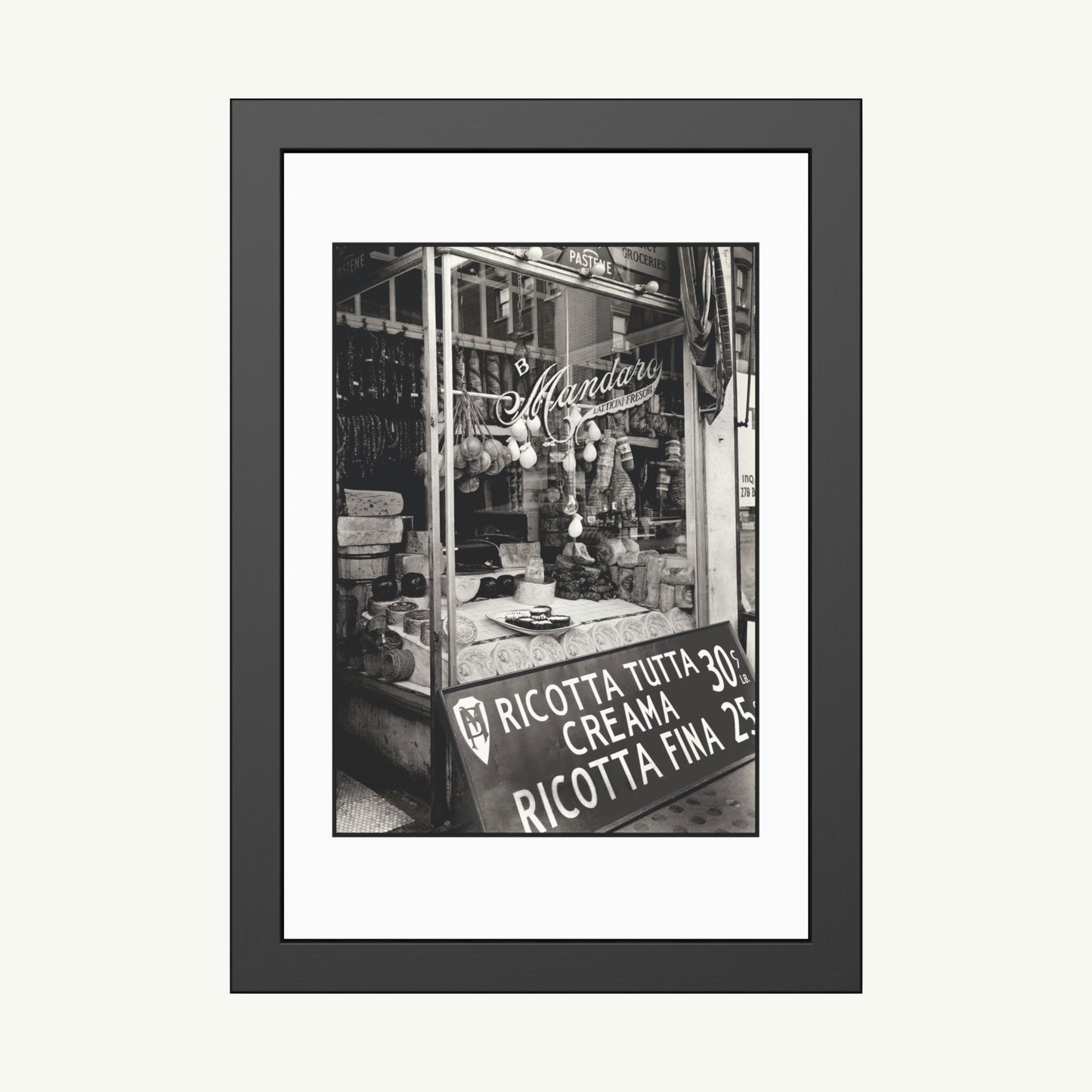 CHEESE STORE, 276 BLEEKER STREET | Framed | Berenice Abbott