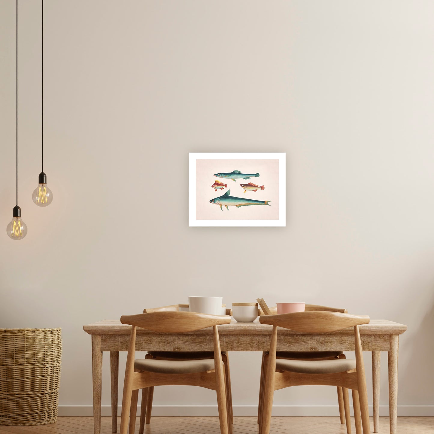 TWO GREEN FISH, TWO BROWN FISH | Artist Unknown