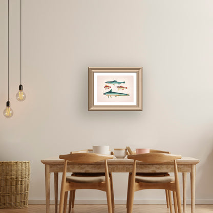 TWO GREEN FISH, TWO BROWN FISH | Artist Unknown