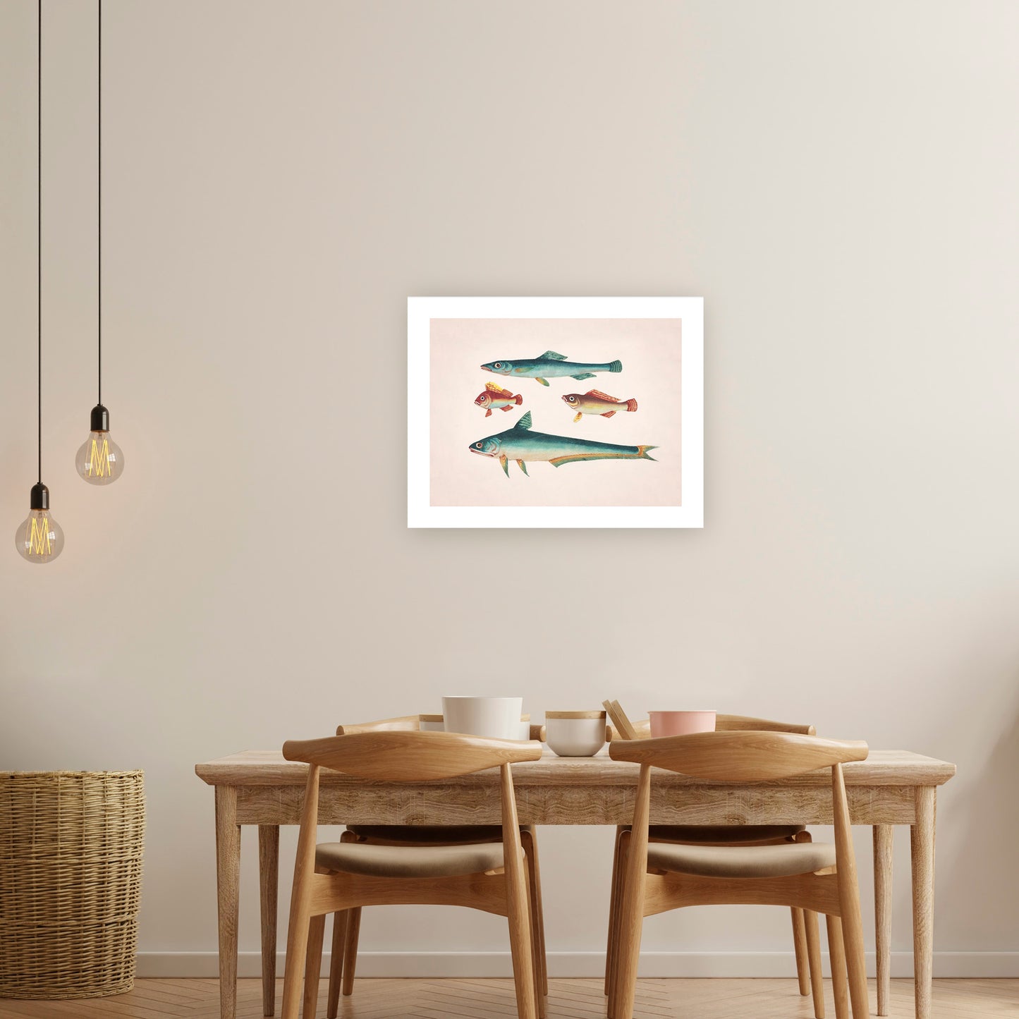 TWO GREEN FISH, TWO BROWN FISH | Artist Unknown
