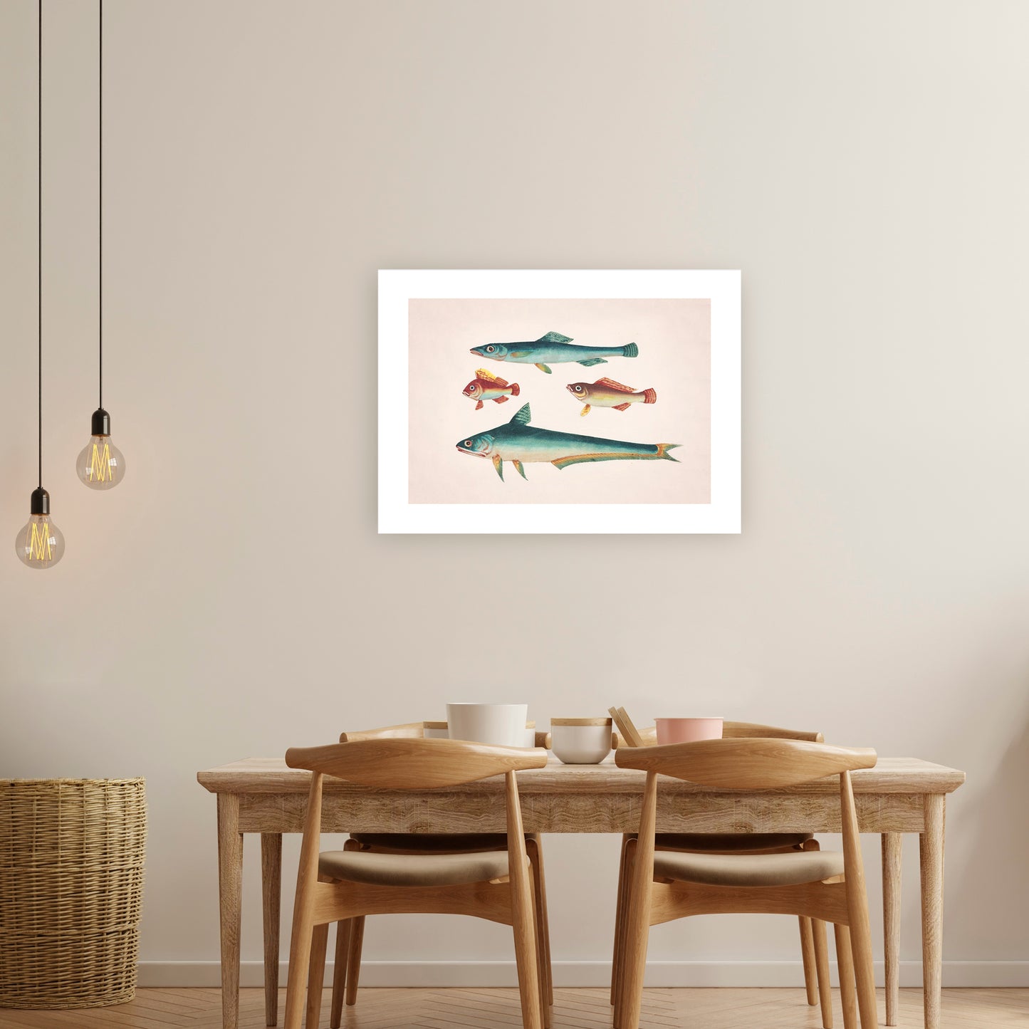 TWO GREEN FISH, TWO BROWN FISH | Artist Unknown