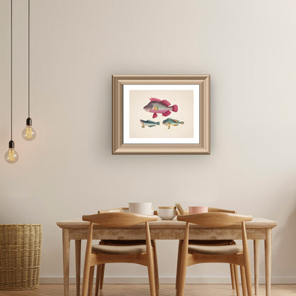 ONE PINK FISH, TWO GREEN FISH | Artist Unknown