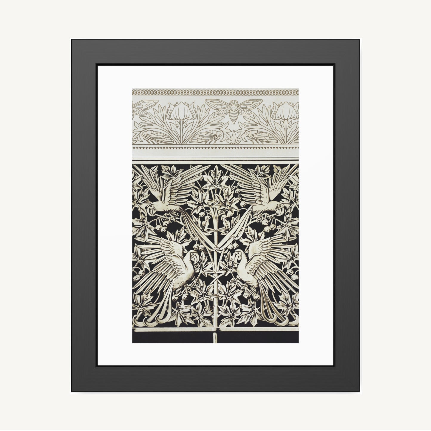 CICADAS, ANEMONES, AND MACAWS | Framed | Maurice Pillard Verneuil