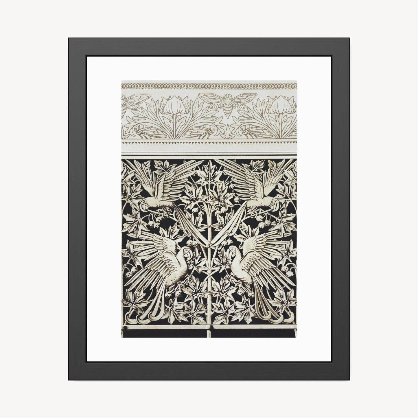 CICADAS, ANEMONES, AND MACAWS | Framed | Maurice Pillard Verneuil