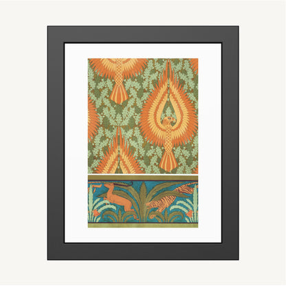 EAGLES, ANTELOPES, AND PALM BORDER | Framed | Maurice Pillard Verneuil