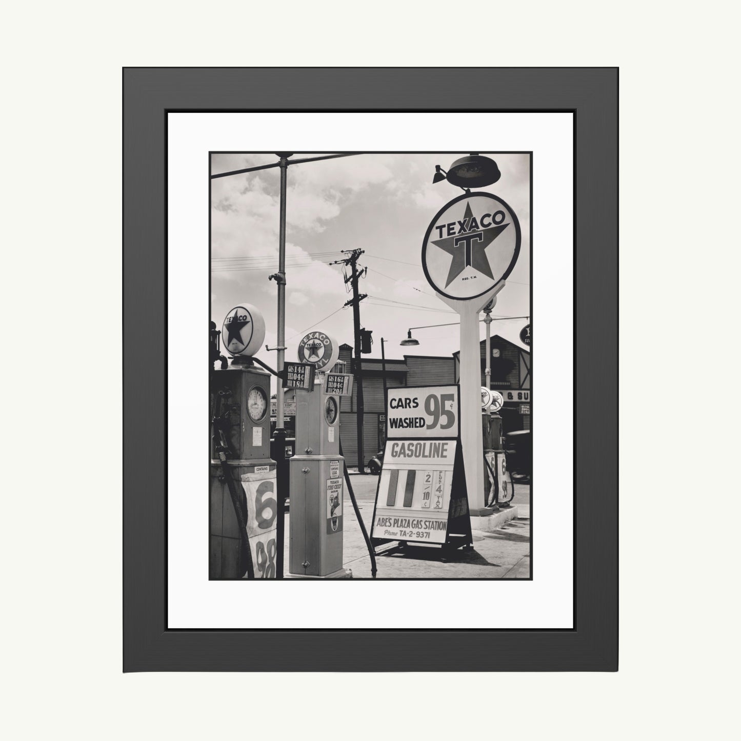GAS STATION, TREMONT STREET, THE BRONX | Framed | Berenice Abbott
