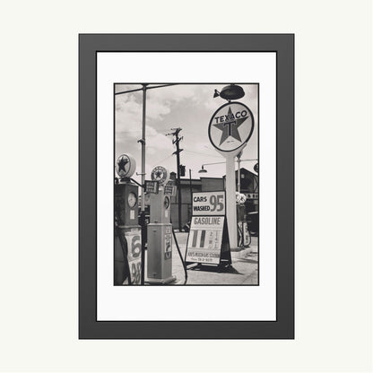GAS STATION, TREMONT STREET, THE BRONX | Framed | Berenice Abbott