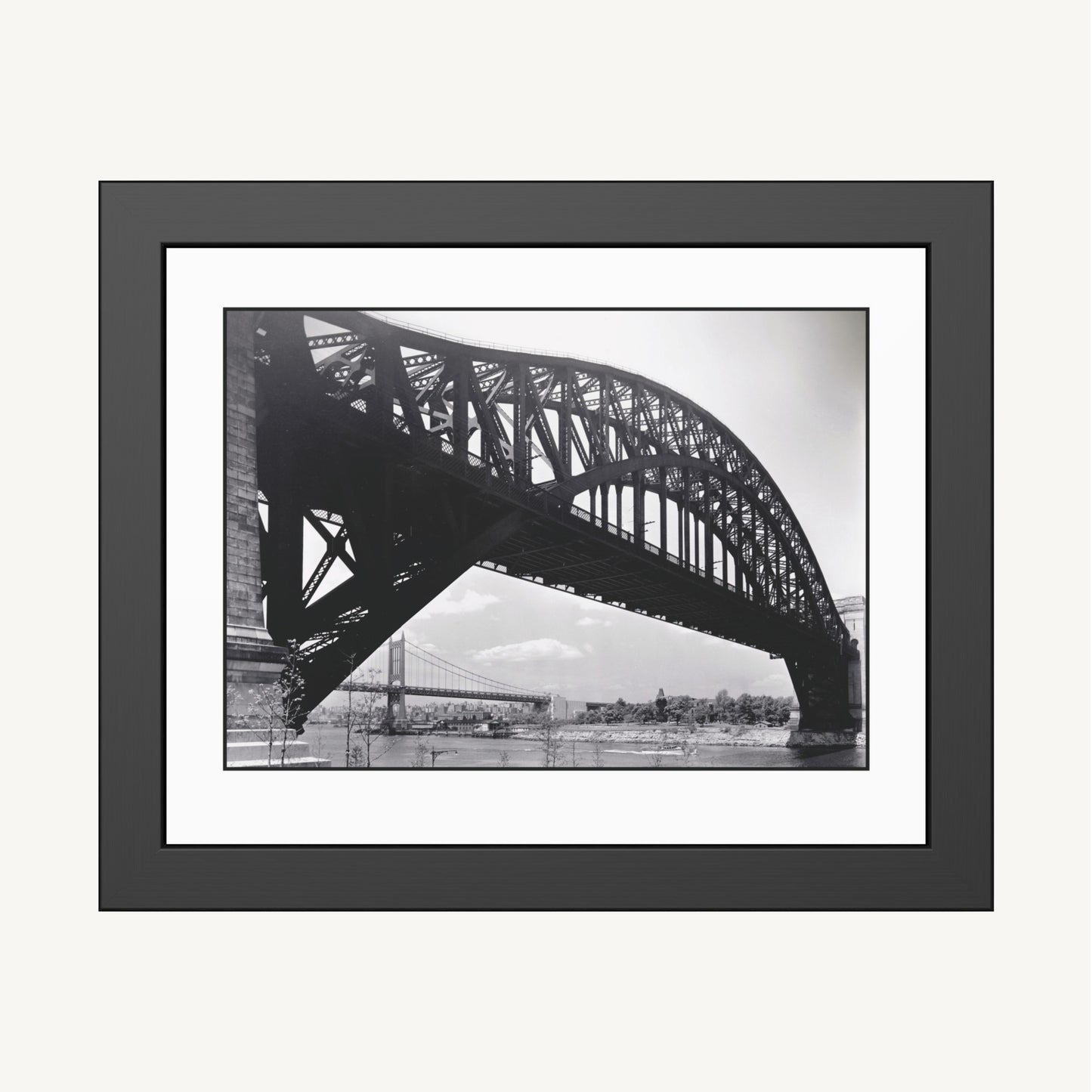 HELL GATE BRIDGE, FROM ASTORIA | Framed | Berenice Abbott