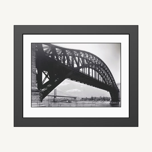 HELL GATE BRIDGE, FROM ASTORIA | Framed | Berenice Abbott
