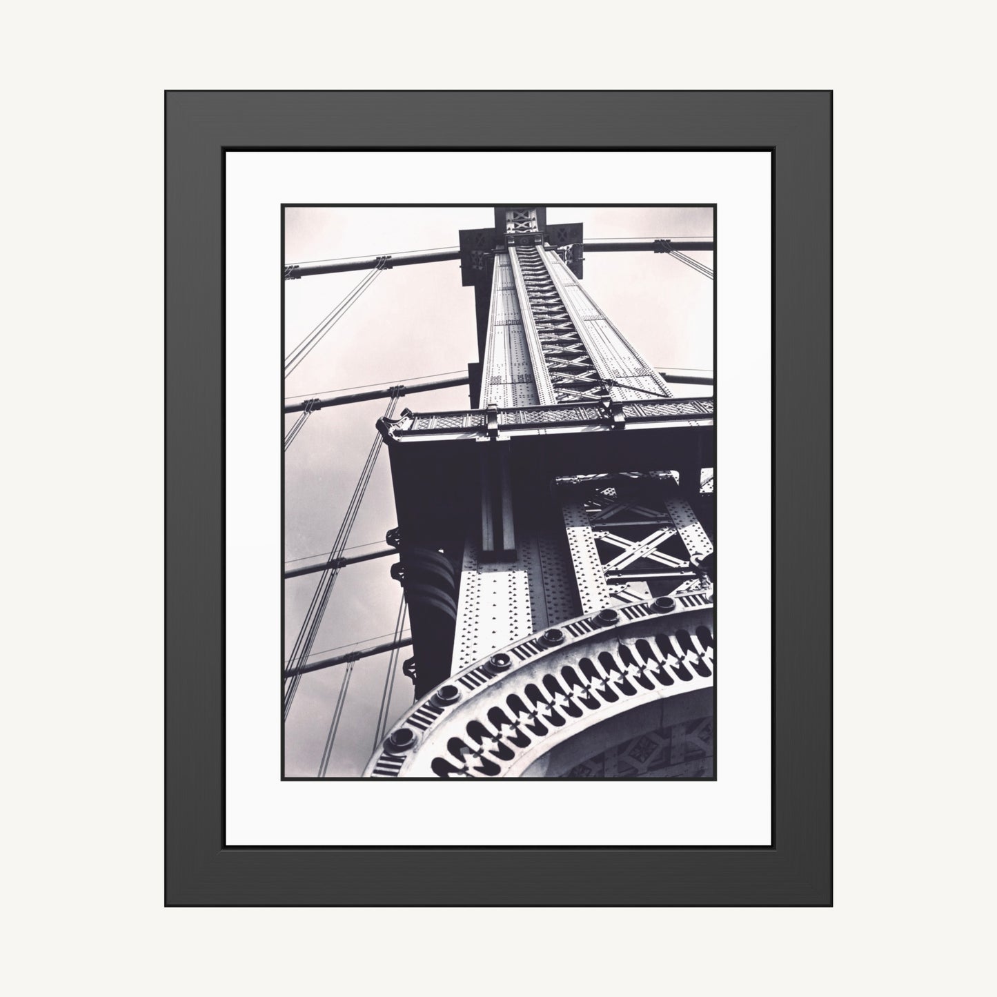 MANHATTAN BRIDGE, TOWER | Framed | Berenice Abbott