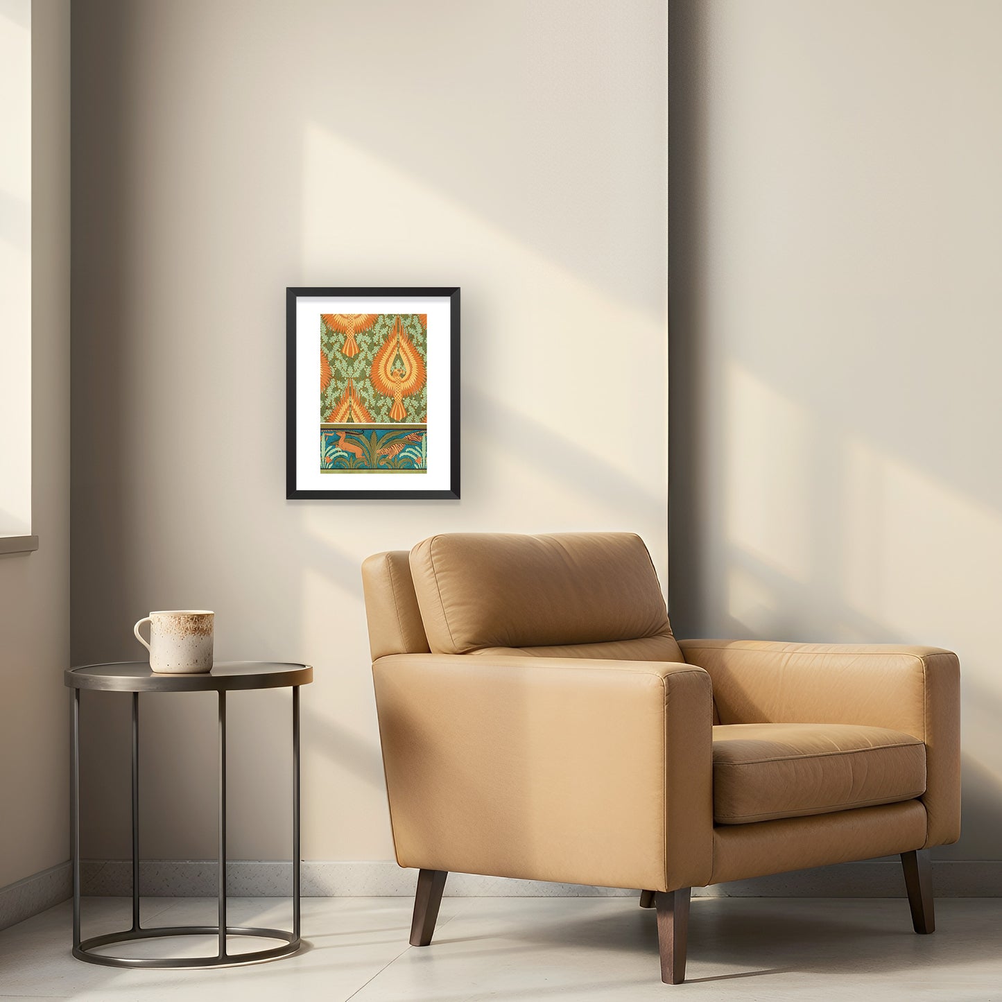 EAGLES, ANTELOPES, AND PALM BORDER | Framed | Maurice Pillard Verneuil
