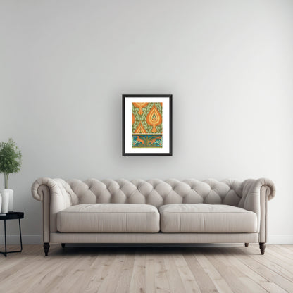 EAGLES, ANTELOPES, AND PALM BORDER | Framed | Maurice Pillard Verneuil