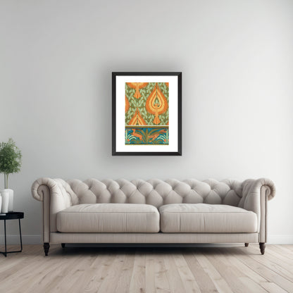 EAGLES, ANTELOPES, AND PALM BORDER | Framed | Maurice Pillard Verneuil