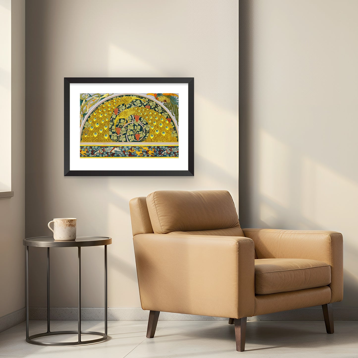 PEACOCKS, FISH, AND HARES | Framed | Maurice Pillard Verneuil
